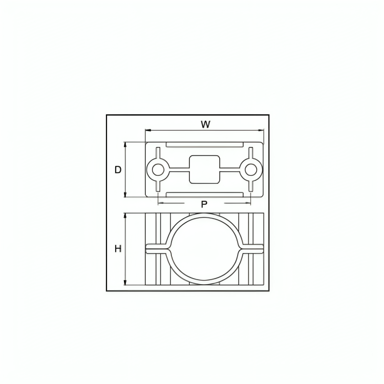 Aluminium Cable Cleats Double Trefoil