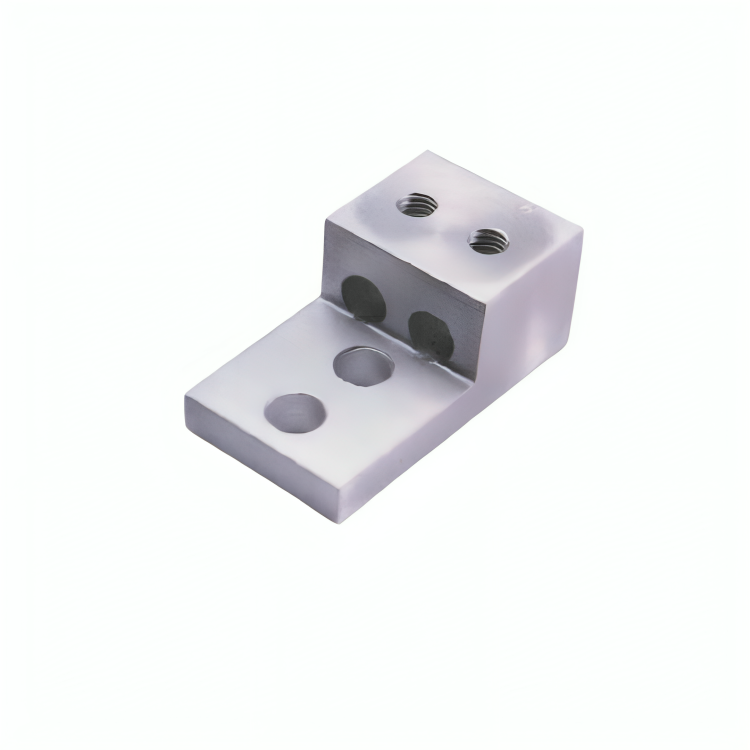 Aluminium Double Barrel Connector, Two Hole Mount