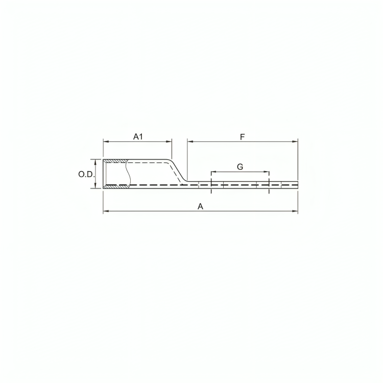 Copper Compression Lugs - Short Barrel, 2 Holes