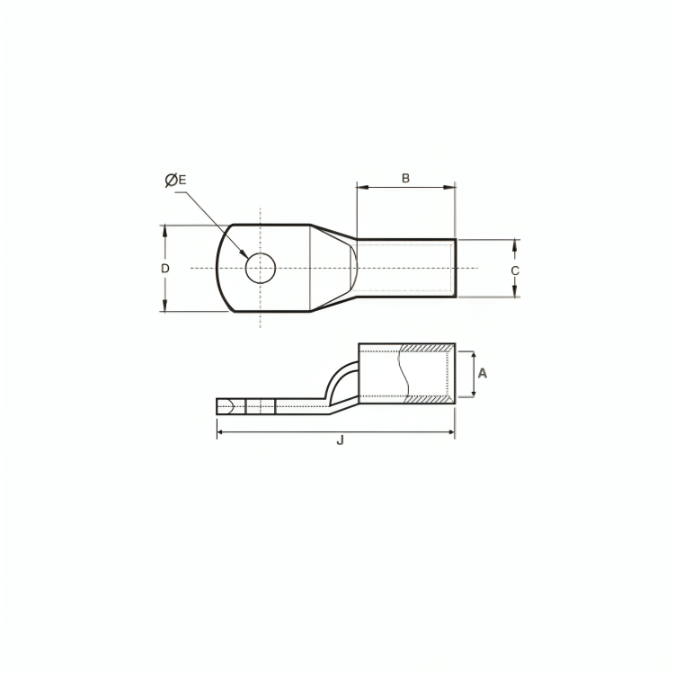 Crimping Type Copper Tubular Cable Terminal Ends