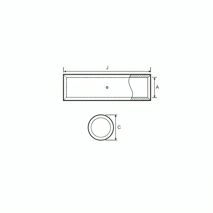 Tubular Compression Copper Connectors Long Barrel Up To 33KV