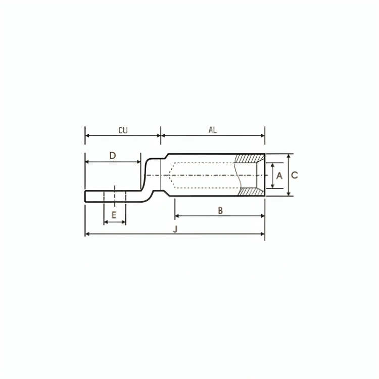 Aluminium - Copper Bi-Metal Terminals (With Copper Palms)