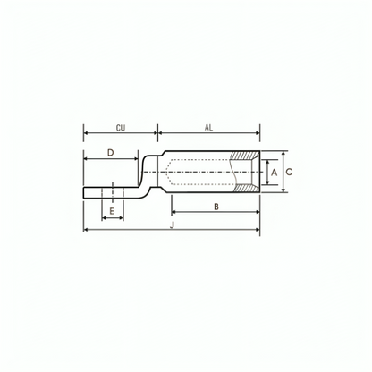 Aluminium - Copper Bi-Metal Terminals (With Copper Palms)
