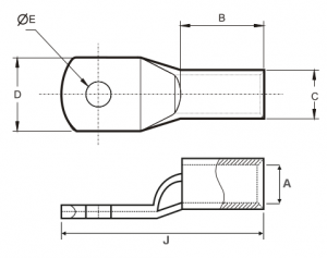 Crimping Type Copper Tubular Cable Terminal Ends