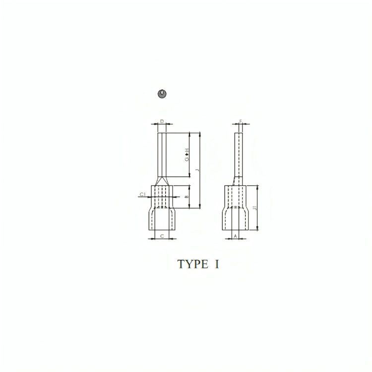 Copper Insulated Pin Type Cable Terminal Ends