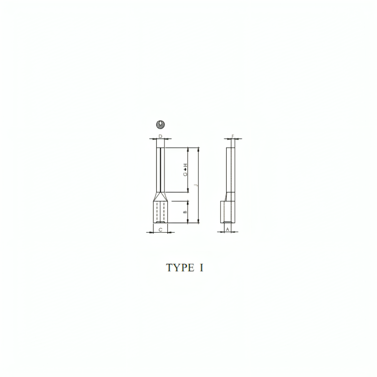 Copper Pin Type Cable Terminal Ends