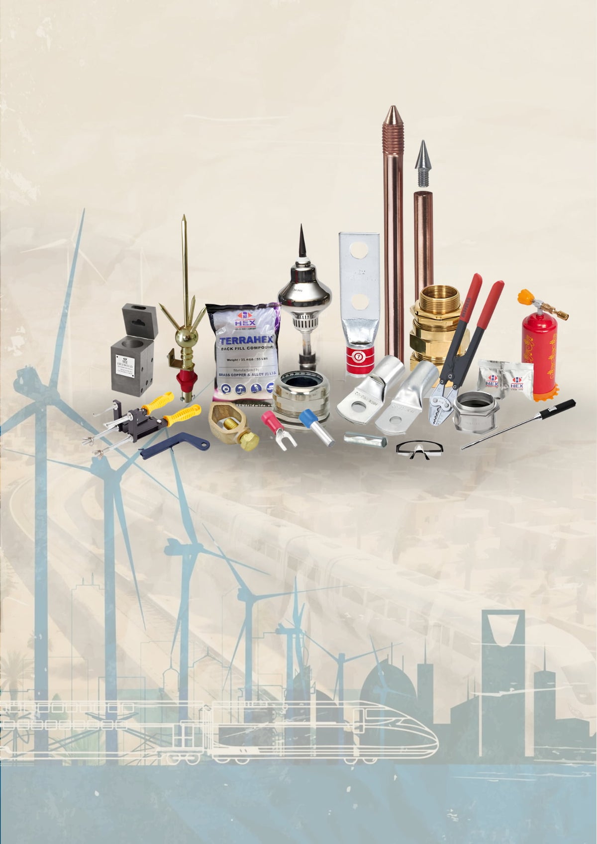 HEX electrical and earthing products supplied by Delta Al Raqiya in Saudi Arabia