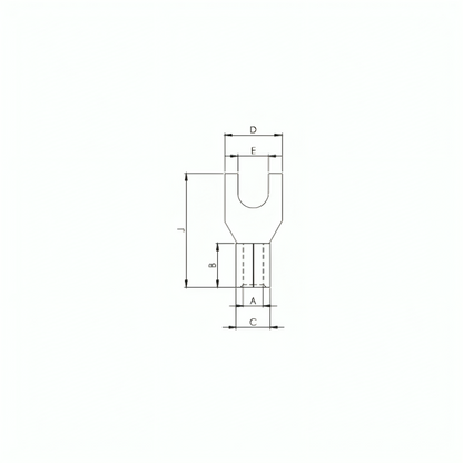 Fork Type Tinned Copper Cable Terminal Ends