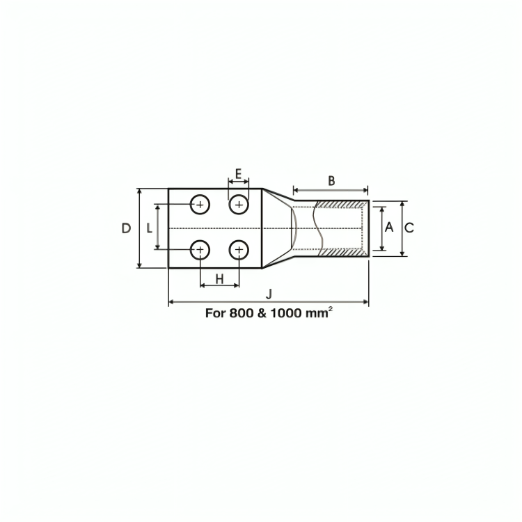 Four Hole Cable Terminal Ends (Economy Range)