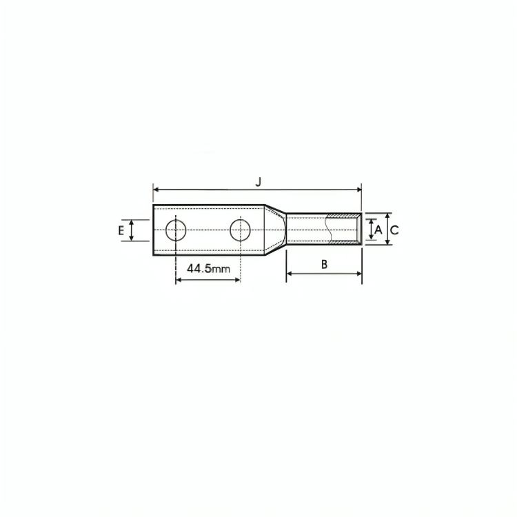 High Voltage Copper Terminals Double Hole - 33KW