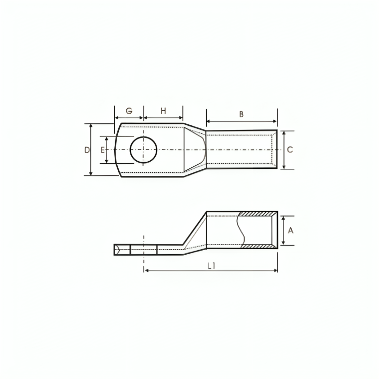 Tubular Compression Cable Lugs (As Per DIN 46235)