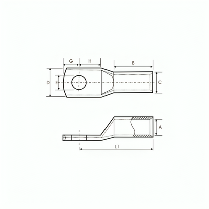 Tubular Compression Cable Lugs (As Per DIN 46235)