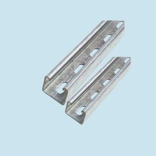 Galvanised slotted strut channel, 41 x 41 mm