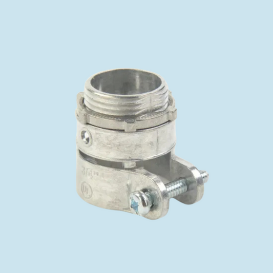 Zinc EMT squeeze connector with threaded body